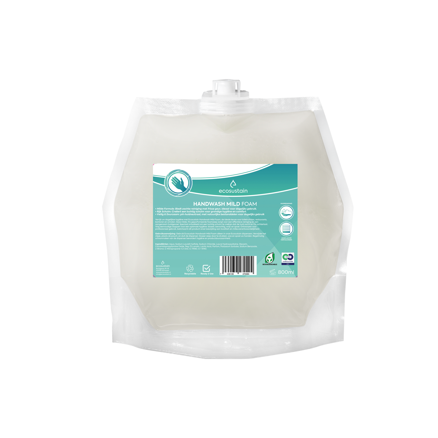 Easydose Handfoam Mild Fresh Pouch 800ml — 800ml